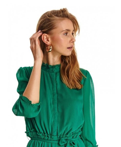 Rochie Lunga Verde Cu Cordon Top Secret SSU3118