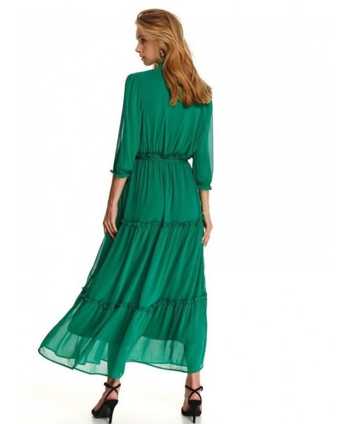 Rochie Lunga Verde Cu Cordon Top Secret SSU3118