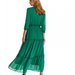 Rochie Lunga Verde Cu Cordon Top Secret SSU3118